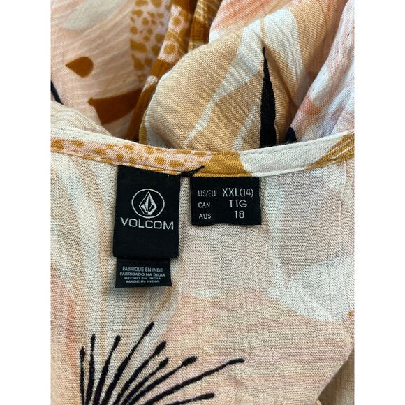 NWT Volcom Vintage Printed Maxi Dress XXL Beach Boho Vacation Resort Casual - Picture 15 of 16